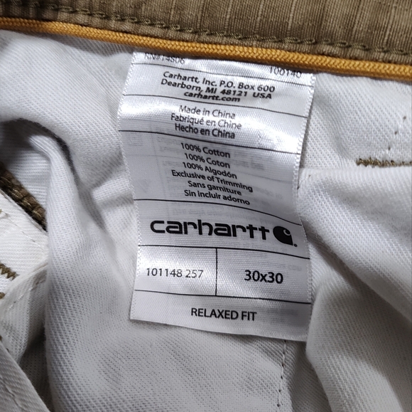 Carhartt Men's Relaxed Fit Straight Force Tan Cargo Pants, 30x30 - Picture 12 of 13